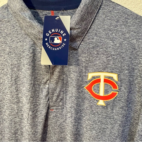 Minnesota Twins Polo Men’s Large Grayish Blue MLB Baseball Short Sleeve Shirt - Picture 2 of 10